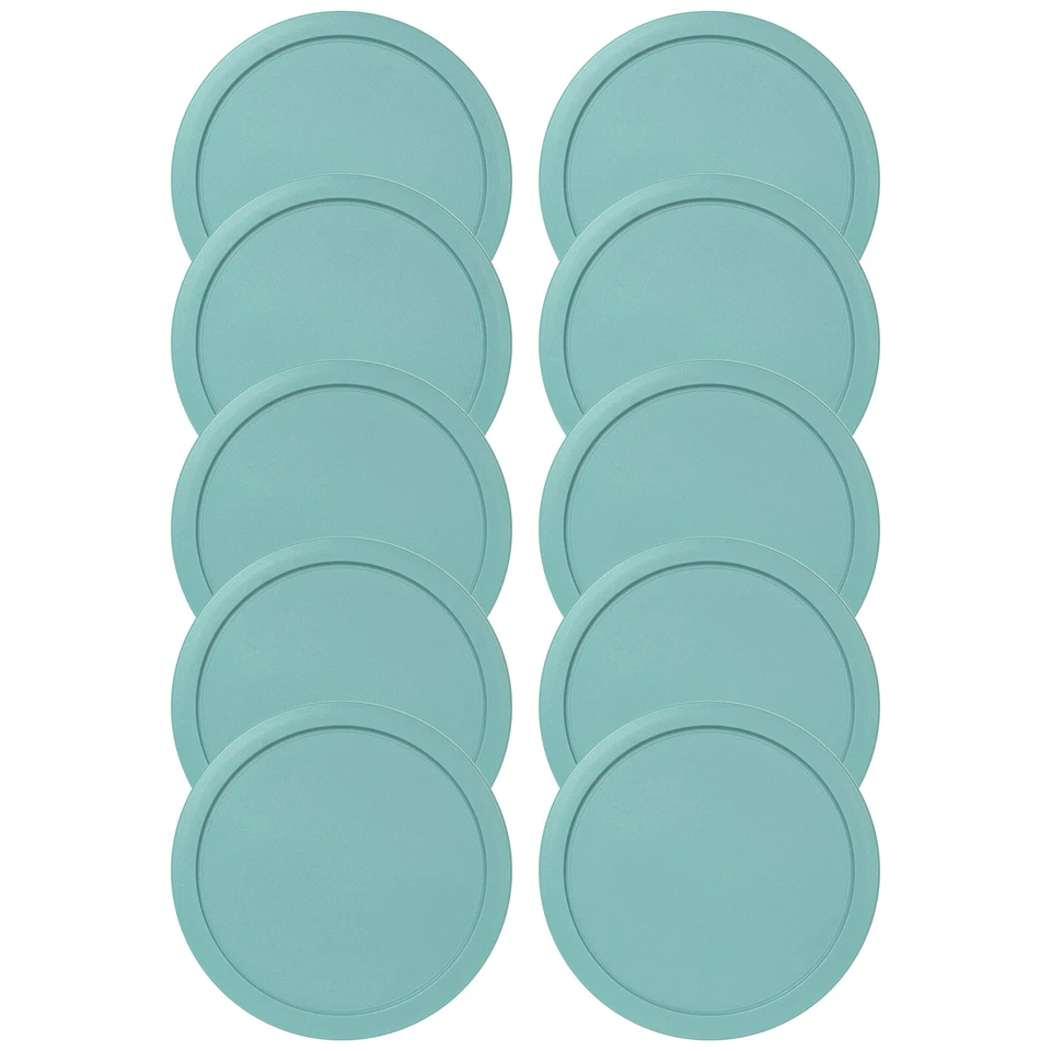 MRX SOLUTIONS Replacement Lid for Pyrex 7-CUP Storage Cover 7.5" 7402-PC TURQUOISE (10-Pack)