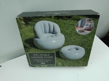 Brand new Inflatable Lounge Chair and footstool folds compactly for storage