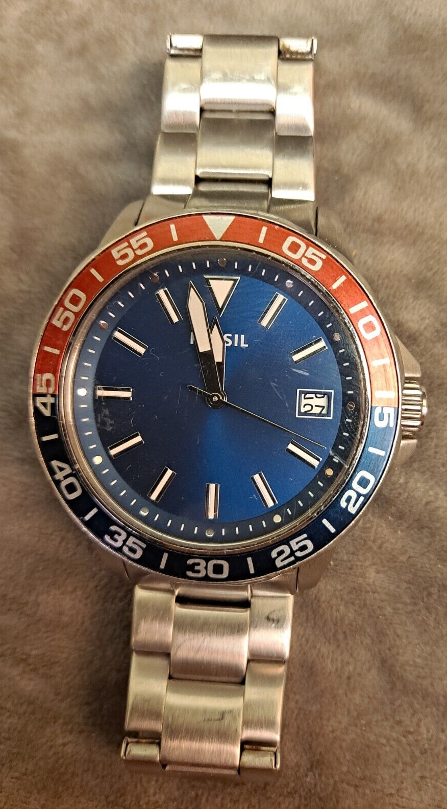 Fossil Bannon Men's 45mm Blue Dial 