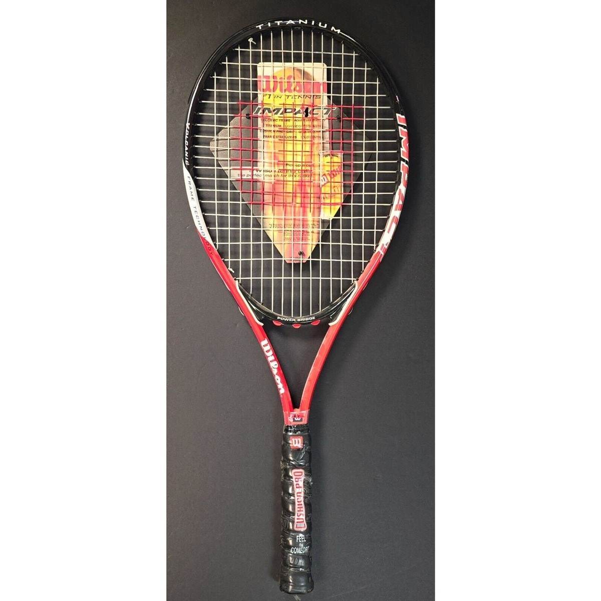 Raquette De Tennis Wilson Tour Comp Ti Adulte, Noir/rouge, Manche L2 (4 1/4)