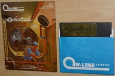 MOUSKATTACK ON-LINE systems/Sierra ~ Atari 32K ~ FOLDER ~ COLLECTIBLE ~ english