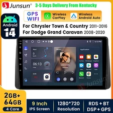 2+64G Android14 Car Radio GPS SWC For Chrysler Town & County Dodge Grand Caravan