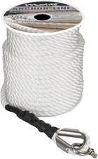 Made Nylon 3 Strand Anchor/Rigging Line Anchor Rope 3/8 Inch 100FT 150FT White