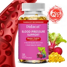 Blood Pressure Support Supports Energy Production And Heart Health 30-120 Pills