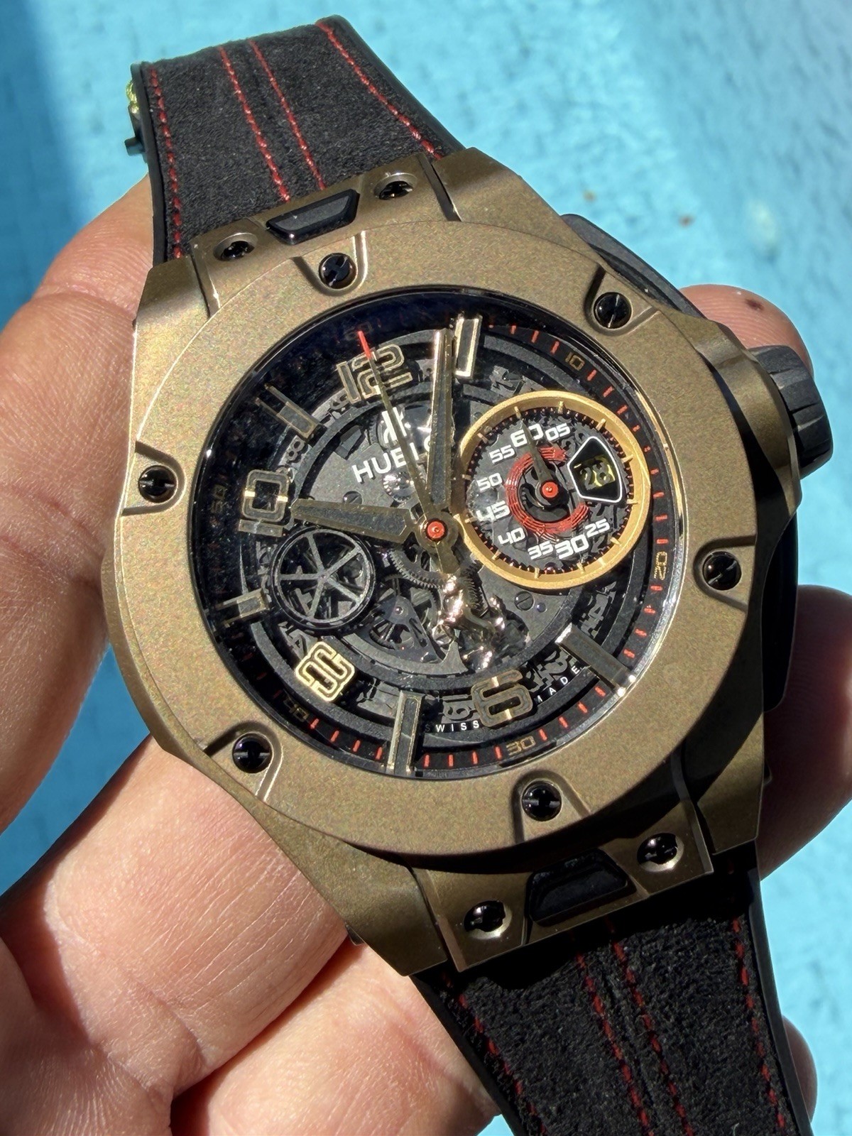 Hublot Big Bang Unico Magic Gold 18K Skeleton Chrono  411.MX.1138.RX Retail $50k image 7