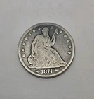 1871 (P) Seated Liberty Silver Half Dollar