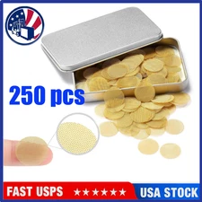 US 250Pcs Brass Pipe Screens 3/4" Heavy Duty High-Quality Round Filter Mesh Gold