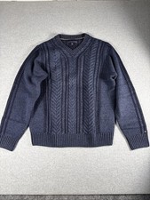 Tommy Hilfiger Cable Knit Sweater Men Medium Navy Blue