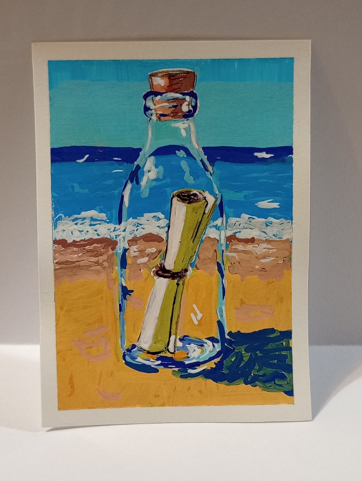 [PRINT ] Message in a Bottle, Coastal Seascape Art