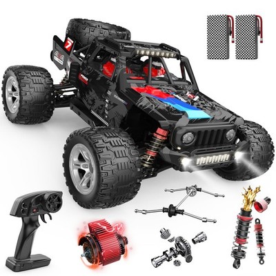 DEERC 1/10 Brushless RC Car for Adults, 60 KMH 4x4 3S Fast RC Trophy Truck wi...