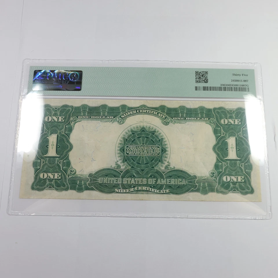 1899 PMG Choice VF35 Black Eagle Silver Certificate $1 One Dollar US Note 57882F - Image 3 of 4