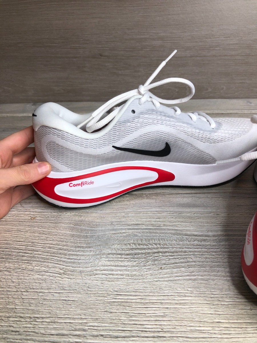 Nike Journey Run White Fire Red Men\'s Sneakers Mesh Low Top FN0228-103 Size 8 Nike Journey Run  main image 2