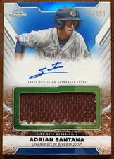 2025 Pro Debut Chrome Adrian Santana #PDMR-AS Blue Auto Jumbo Relic /150