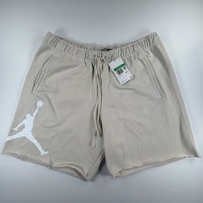 Jordan Jumpman Fleece Shorts Men’s XL Beige Cream Logo NWT #813