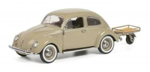 Volkswagen VW Käfer 1200 Brezel Modellino Schuco 1:43 con Rimorchio 450269200 - Immagine 4 di 4