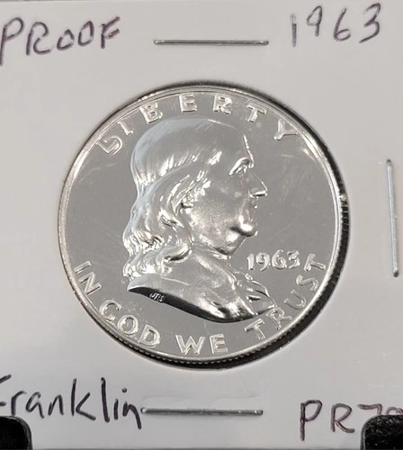 Beautiful 1963 Proof Silver Franklin Half Dollar