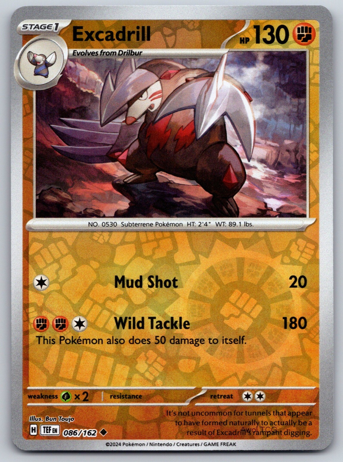 Excadrill Reverse Holo 086/162 SV05: Temporal Forces Uncommon NM