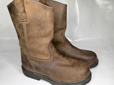 Timberland PRO Boots Mens Size 11M Brown Leather Steel Toe Work Western Boots