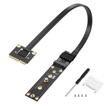 Mini PCIe to M.2 NGFF M Key Extender Cable - NVMe SSD Riser Adapter, MPCIE to M2