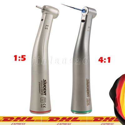 Dental 4:1 1:5 Fiber Optic LED Handstück Winkelstück rot CE NSK Style DE