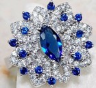3CT Heat Treated Kyanite 925 Solid Sterling Silver Ring Sz 6 U3-7 — photo 1