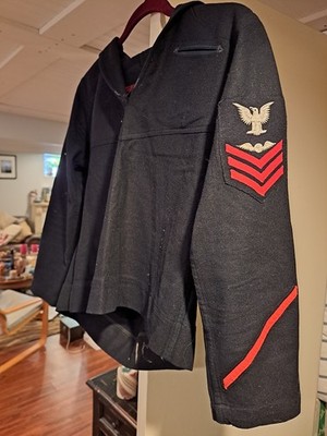 VINTAGE US Navy Aviation Electricians Mate  Small Wool Jumper Cracker Jack