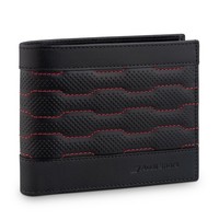Original Audi Sport GeldböRse Leder, Schwarz/Rot Geldbeutel GeldböRse Portemonna