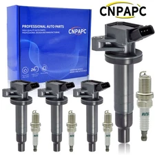 UF247 4X Ignition Coil & Spark plugs For 00-08 Toyota Corolla Celica Matrix 1.8L