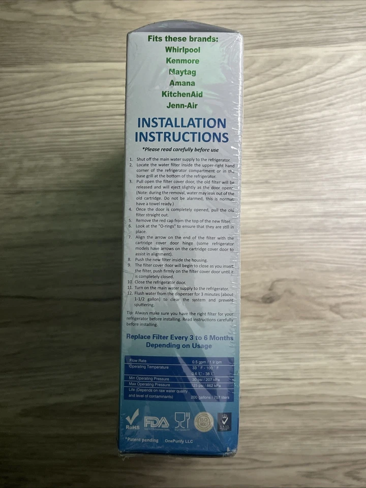 Brand New Factory Sealed Refrigerator Water Filter One Purify RFC0500A ~ 3Pack - Image 2 of 4