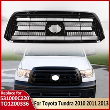 For Toyota Tundra 2010 2011 2013 TO1200336 Front Bumper Mesh Grille Gloss Black