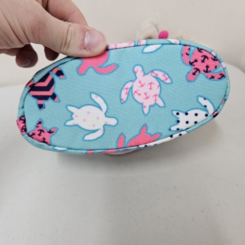 NEU ~ The Preppy Pelican Collection 6" Handtasche mit Welpen Meeresschildkröten/rosa Bommeln - Bild 6 von 12