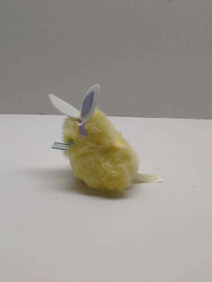 Vintage Dan Dee Chirping Palm Pet Chick Rabbit Bunny Ears Easter Basket Toy - Image 4 of 4