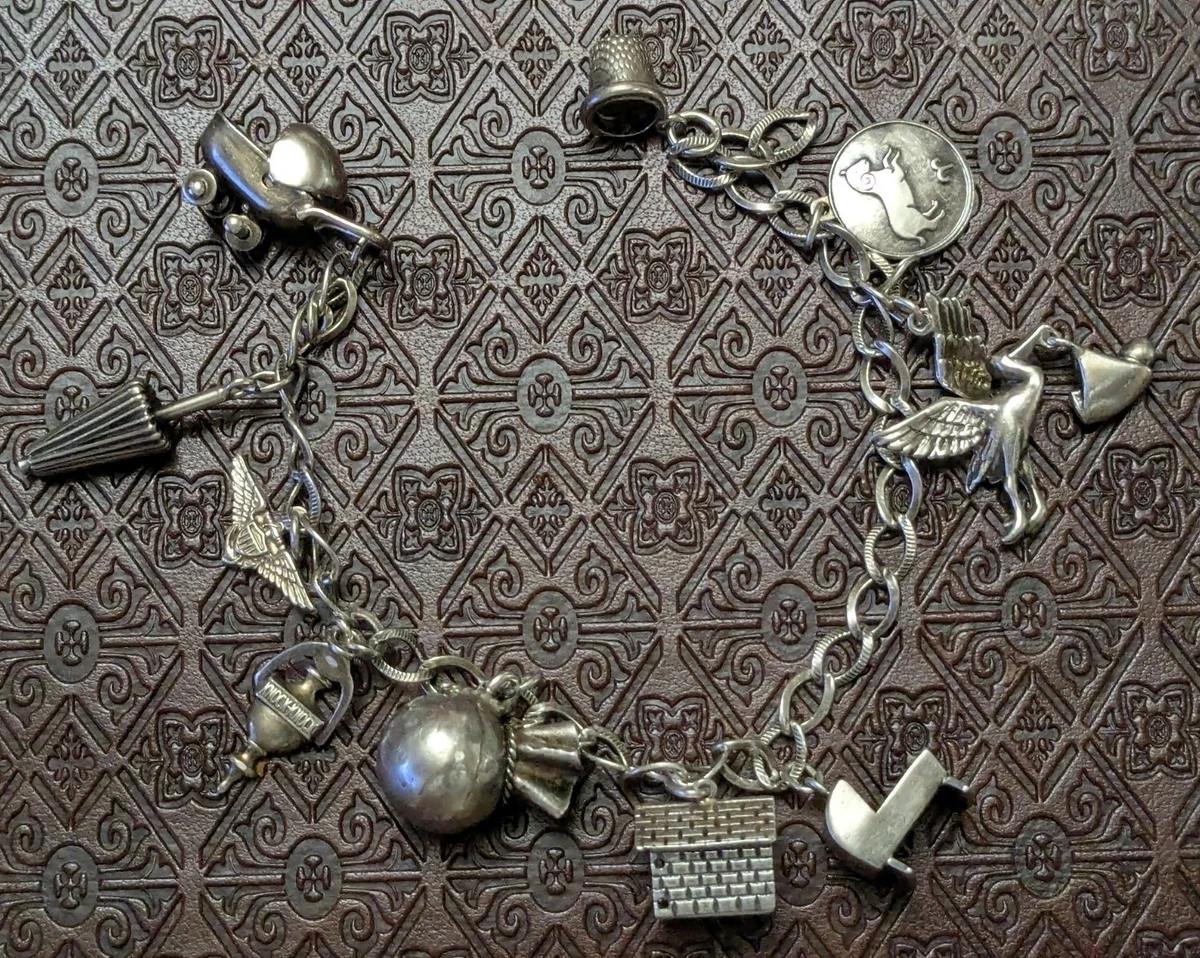 Charms (breloques) Pour Bracelet - Signes Du Zodiaque - En Argent Sterling 925 - État Vintage Occasion