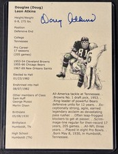 Doug Atkins Signed Auto 5x7 Art Card Autographed Hall of Fame Chicago Bears COA