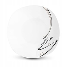 Dessertteller Quadratisch 20cm Porzellan Weiß Schwarz Grafik