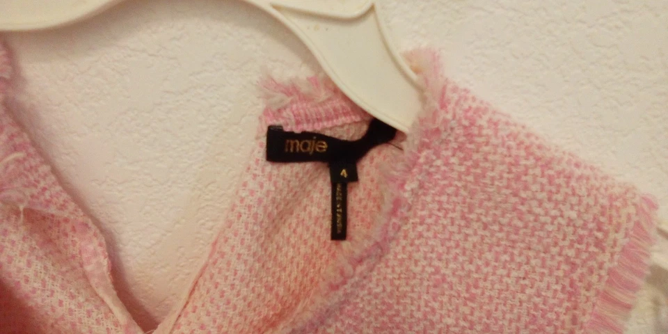 Share женщин саржи MAJE рубашка розовый размер 3 сделано во Франции отличном состоянии - Изображение 3 из 4