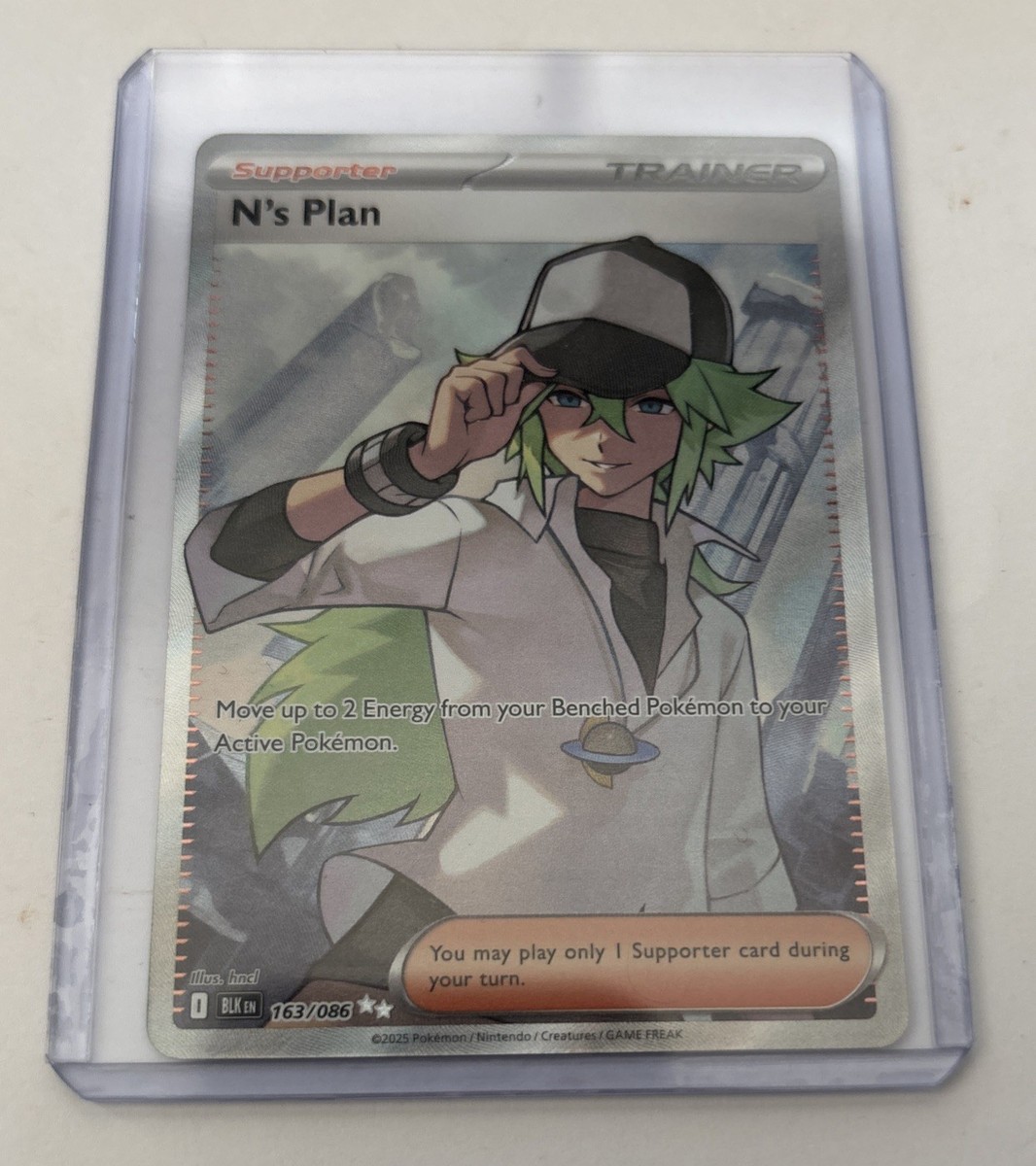 N's Plan 163/086 Full Art Black Bolt EN Pokemon Card Near Mint Trainer