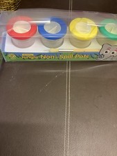 Cheeky Chums Ellie Elephant Jungle Non Spill set of 4 paint pots with brush BNIB