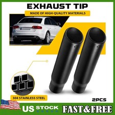 Stainless Steel Exhaust Tip 2.5 Inlet - 4 Outlet - 18 Long Weld-on Pipe Black Stainless Steel Exhaust Tip 2.5 Inlet - 4 Outlet - 18 Long Weld-on Pipe Black