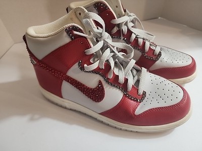 Nike Dunk High 'Championship Red' Men's Size 11 Pre-owned Sneakers Bedazzled Gem