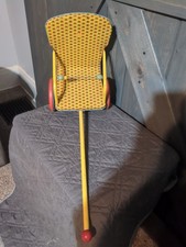 Antique Vintage J. Chein Co. TIN Lithograph DOLL Pull Cart Chair 1950's