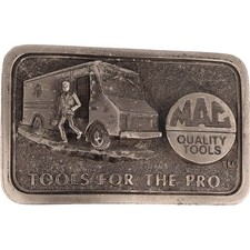 New Mac Tools Truck Race Indy Car Mechanic Wrencher 70s Nos Vintage Belt Buckle