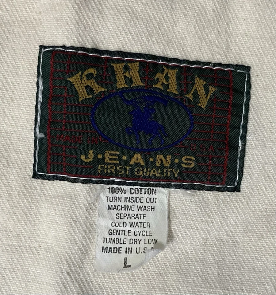 VTG Khan Jeans Denim Vest and Matching Shorts Size 38 Made In USA - Image 3 of 4