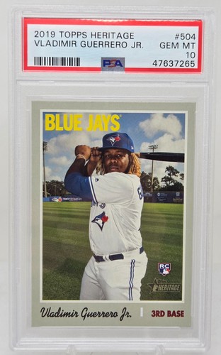 2019 Topps Heritage VLADIMIR GUERRERO JR RC CARD PSA 10 GEM MINT