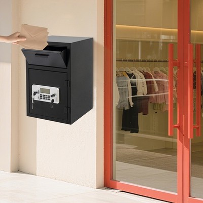 Mailbox Commercial Mail Drop Box with Lock Slot Secure Package Delivery Box