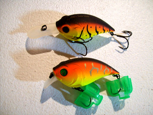 2 SHARP 6TH SENSE BLK/REDORNG/YLW FISHING LURES IN 2 LIP STYLES