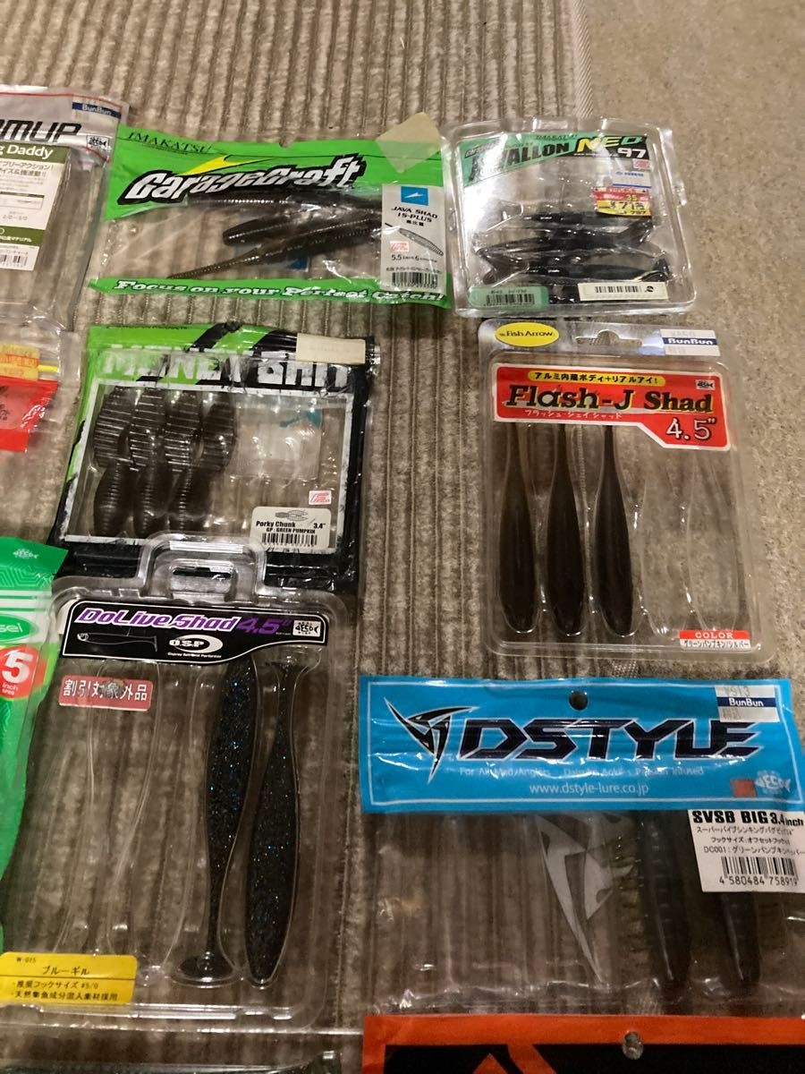 Worm lot sale, , Issei, Gary Yamamoto, Gan Craft, Raid Japan, Bass fishing - Image 10
