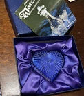 VTG Authentic  Waterford Crystal Heart Shaped Paperweight  W/ Box & Care Page