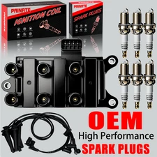 Brand OEM Ignition Coil & Spark Plug & Wires For Ford F-150 4.2L V6 FD498 DG485