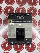 Square D 100 Amp Circuit Breaker 3 Pole 600 VAC / 250 VDC 18kA FAL36100     